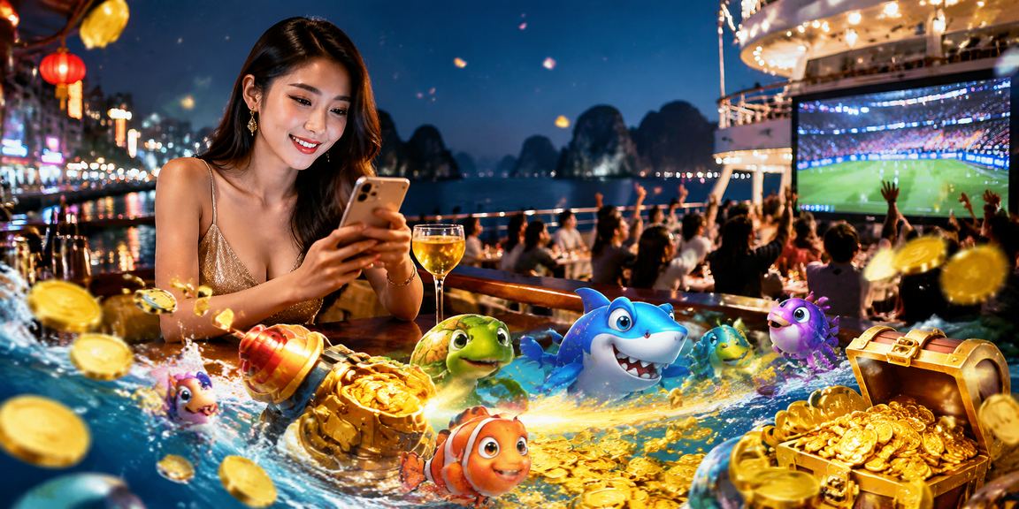 Người chơi trải nghiệm casino di động tại lễ hội Hạ Long Bay